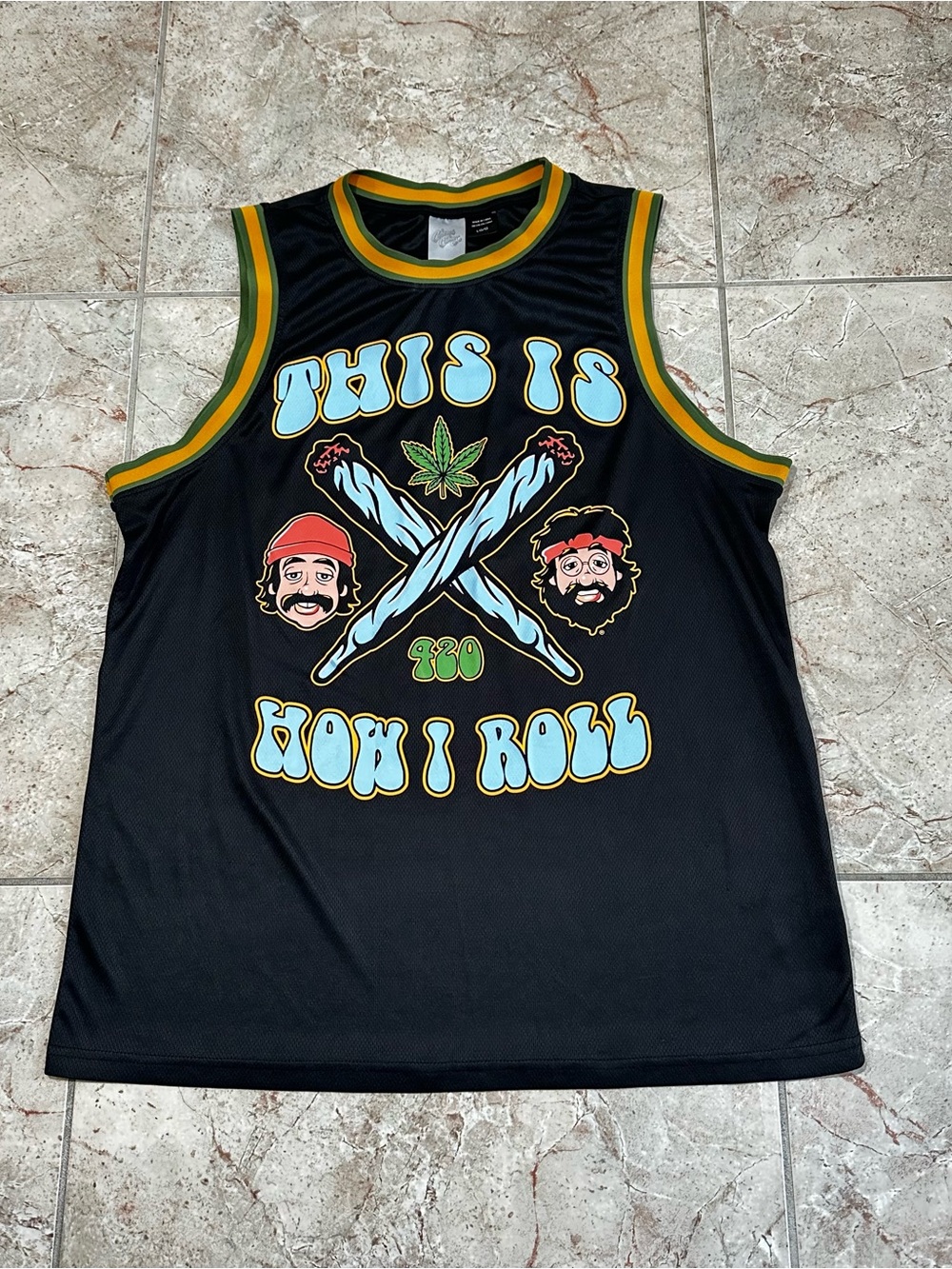 Cheech & Chong This Is How I Roll 420 Jersey Large